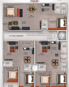 Image of 1125 Sq.ft 2 BHK Apartment / Flat for sale in SRK Akshaj Arcade, Aganampudi, Visakhapatnam for Rs. 3550000