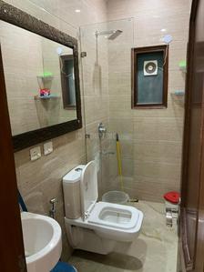 Bathroom Image of Double sharing Girls pg with meal ,and 24*7 guard facilities  in Malviya Nagar, New Delhi