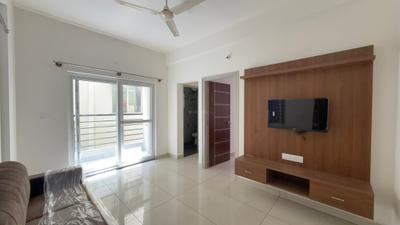Living Room Image of 650 Sq.ft 1 BHK Builder Floor for rent in HSR Layout Bengaluru for Rs. 37000