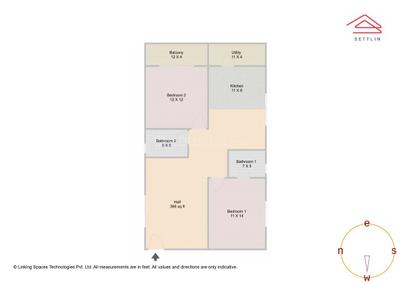 Image of 1310 Sq.ft 2 BHK Apartment / Flat for sale in Varthur, Bengaluru for Rs. 10700000