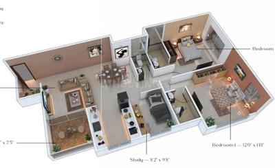 Image of 2050 Sq.ft 4 BHK Apartment / Flat for sale in Kothrud, Pune for Rs. 28100000