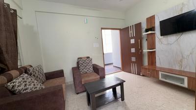 Living Room Image of 750 Sq.ft 1 BHK Apartment / Flat for rent in Nagavara Bengaluru for Rs. 24000