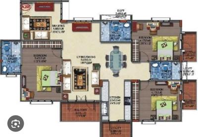 Image of 1725 Sq.ft 3 BHK Apartment / Flat for sale in Keerthi Royal Palms Phase I , Electronic City, Bengaluru for Rs. 15300000