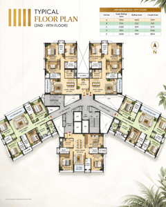 Image of 1232 Sq.ft 3 BHK Apartment / Flat for sale in Orbit Urban Park, New Town, Kolkata for Rs. 23000000