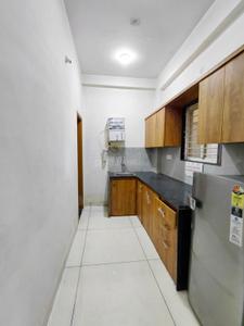 Kitchen Image of 300 Sq.ft 1 RK Builder Floor for rent in Mahalakshmi Nagar Indore for Rs. 12499