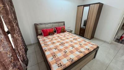 Bedroom Image of 910 Sq.ft 3 BHK Apartment / Flat for rent in Radhekrishna Shubh Green by Radhekrishna Group, Tragad Ahmedabad for Rs. 32000