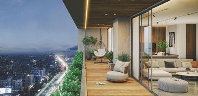Balcony Image of 3212 Sq.ft 4 BHK Apartment / Flat for sale in Bodakdev Ahmedabad for Rs. 30600000