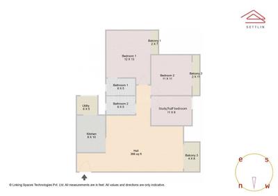 Image of 1366 Sq.ft 2.5 BHK Apartment / Flat for sale in Goyal Orchid Bloomsberry by Goyal & co | Hariyana Group, Panathur, Bengaluru for Rs. 20700000