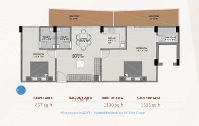 Image of 1525 Sq.ft 2 BHK Apartment / Flat for sale in Satvika Rajpati Enclave, Danapur, Patna for Rs. 8387000