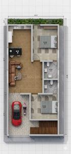 Floor Plan Image of 1100 Sq.ft 2 BHK Independent House for sale in Kadachanendhal Madurai for Rs. 7700000