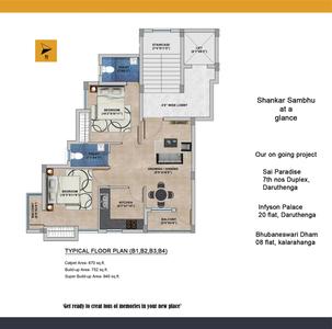 Gallery Cover Image of 940 Sq.ft 2 BHK Apartment / Flat for sale in Patia for Rs. 6800000