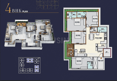 Image of 2475 Sq.ft 3 BHK Apartment / Flat for sale in Zundal, Ahmedabad for Rs. 9212500