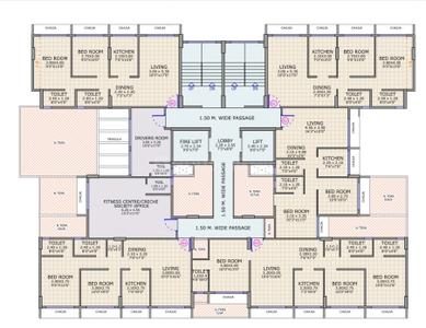 Image of 1190 Sq.ft 2 BHK Apartment / Flat for sale in Krystal 44 West, Seawoods, Navi Mumbai for Rs. 16000000