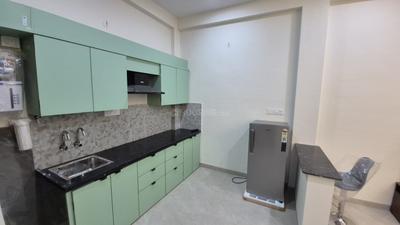 Kitchen Image of 500 Sq.ft 1 BHK Builder Floor for rent in Mahalakshmi Nagar Indore for Rs. 24000