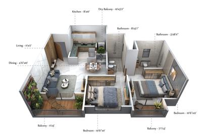 Image of 1100 Sq.ft 2 BHK Apartment / Flat for sale in Kondhwa Budruk, Pune for Rs. 8500000