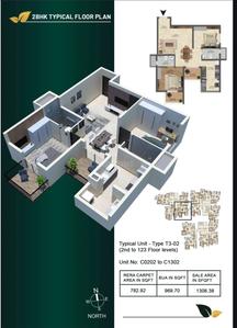 Image of 1308 Sq.ft 2 BHK Apartment / Flat for sale in Inspira Tropical Garden, Electronic City Phase 2, Bengaluru for Rs. 15000000