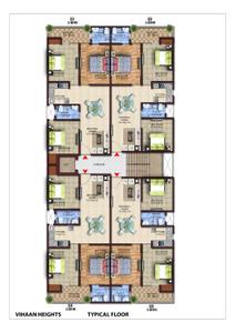 Floor Plan Image of 1500 Sq.ft 3 BHK Builder Floor for sale in Vihaan Green Heaven, Noida Extension Greater Noida for Rs. 6000000