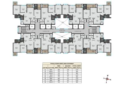 Image of 1550 Sq.ft 3 BHK Apartment / Flat for sale in Ace Ayodhya, Thergaon, Pune for Rs. 14200000