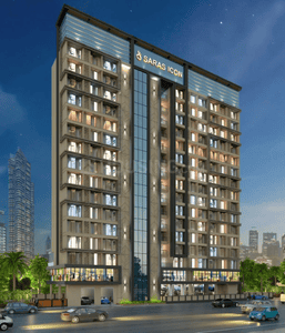 Image of 1330 Sq.ft 2 BHK Apartment / Flat for sale in Saras Icon, Seawoods, Navi Mumbai for Rs. 22700000