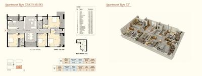 Image of 2729 Sq.ft 3 BHK Apartment / Flat for sale in Udyatt, Tangra, Kolkata for Rs. 45000000