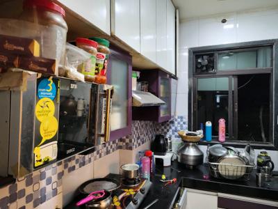 Kitchen Image of 530 Sq.ft 1 BHK Apartment / Flat for rent in Vijay Nagari Apartments, Thane West Thane for Rs. 20000
