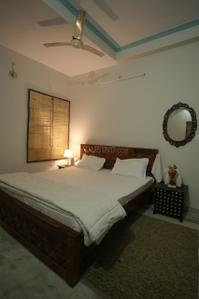 Bedroom Image of 1200 Sq.ft 2 BHK Builder Floor for rent in Chitrakoot Jaipur for Rs. 25000