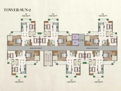 Image of 1335 Sq.ft 3 BHK Apartment / Flat for sale in Migsun Atharva , Raj Nagar Extension, Ghaziabad for Rs. 11000000