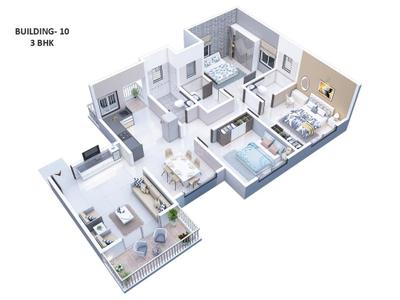 Image of 1357 Sq.ft 2 BHK Apartment / Flat for sale in Jamtha, Nagpur for Rs. 6106500