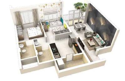 Image of 1027 Sq.ft 2 BHK Apartment / Flat for sale in Goel Ganga Asmi Wing 2, Wakad, Pune for Rs. 8900000