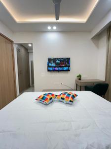 Bedroom Image of 750 Sq.ft 1 BHK Apartment / Flat for rent in Ramkrishna Apartments, Mansarovar Jaipur for Rs. 9000