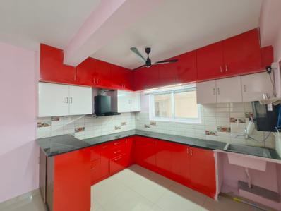 Kitchen Image of 1400 Sq.ft 3 BHK Apartment / Flat for rent in Accurate Wind Chimes, Narsingi Hyderabad for Rs. 47000