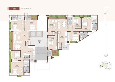 Image of 2741 Sq.ft 4 BHK Apartment / Flat for sale in Althan, Surat for Rs. 13197915