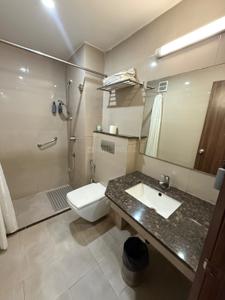 Bathroom Image of 680 Sq.ft 1 RK Builder Floor for rent in Tulip Monsella, Sector 53 Gurgaon for Rs. 23000