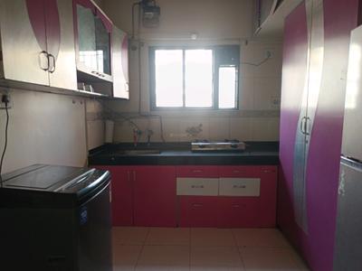Kitchen Image of 580 Sq.ft 1 BHK Apartment / Flat for rent in Magarpatta Heliconia, Hadapsar Pune for Rs. 25000