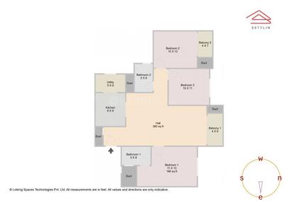 Image of 1413 Sq.ft 3 BHK Apartment / Flat for sale in Disha Pursuit Of The Elements by Disha Habitat Projects LLP, Varthur, Bengaluru for Rs. 15300000