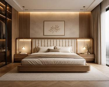 Bedroom Image of 810 Sq.ft 2 BHK Apartment / Flat for sale in Raymond The Address By GS Tower 4, Sion Mumbai for Rs. 27000000