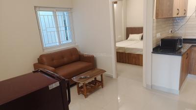 Living Room Image of 450 Sq.ft 1 BHK Apartment / Flat for rent in Nagavara Bengaluru for Rs. 23000