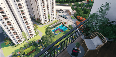 Balcony Image of 1320 Sq.ft 2 BHK Apartment / Flat for rent in Manikonda Hyderabad for Rs. 55000
