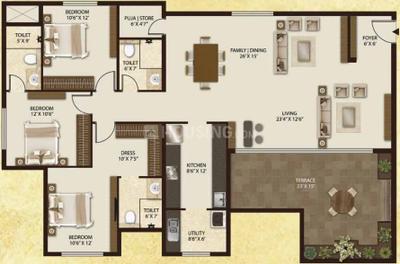 Image of 1746 Sq.ft 3 BHK Apartment / Flat for sale in Legacy Salvador, Yelahanka, Bengaluru for Rs. 26300000