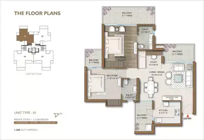 Image of 2249 Sq.ft 4 BHK Apartment / Flat for sale in M3M Capital, Sector 113, Gurgaon for Rs. 19500000