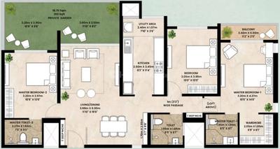 Image of 890 Sq.ft 2 BHK Apartment / Flat for sale in Mahindra IvyLush, Wagholi, Pune for Rs. 12200000