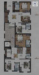 Floor Plan Image of 1224 Sq.ft 3 BHK Apartment / Flat for sale in Villivakkam Chennai for Rs. 13400000