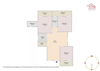 Image of 1448 Sq.ft 3 BHK Apartment / Flat for sale in EAPL Sri Tirumala Splendor by EAPL Group, BTM Layout, Bengaluru for Rs. 10530000
