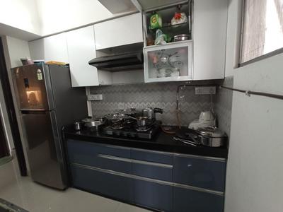 Kitchen Image of 600 Sq.ft 1 BHK Apartment / Flat for rent in Lodha Luxuria, Thane West Thane for Rs. 40000