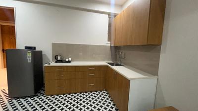 Kitchen Image of 700 Sq.ft 1 BHK Apartment / Flat for rent in Scheme No 114 Indore for Rs. 22000