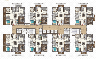 Image of 1785 Sq.ft 3 BHK Apartment / Flat for sale in Vertex 33 West, Nallagandla, Hyderabad for Rs. 15172500