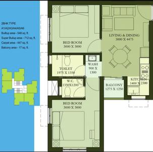 Image of 548 Sq.ft 2 BHK Apartment / Flat for sale in Maheshtala, Kolkata for Rs. 2400000
