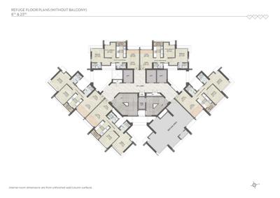 Image of 990 Sq.ft 2 BHK Apartment / Flat for sale in Eternia At Kalpataru Parkcity, Kolshet, Thane for Rs. 11000000