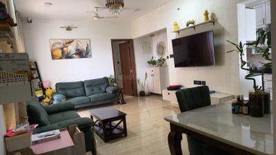 Living Room Image of 1400 Sq.ft 3 BHK Apartment / Flat for rent in VTP Leonara A and D Building, Mahalunge Pune for Rs. 42000