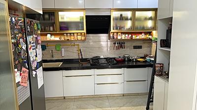 Kitchen Image of 1100 Sq.ft 3 BHK Apartment / Flat for sale in Radhe Infinity, Kudasan Gandhinagar for Rs. 16300000